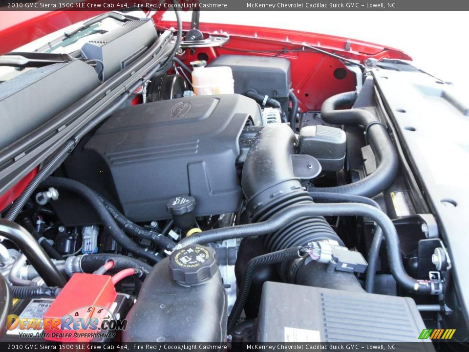 2010 GMC Sierra 1500 SLE Crew Cab 4x4 Fire Red / Cocoa/Light Cashmere Photo #22