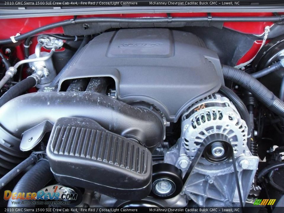 2010 GMC Sierra 1500 SLE Crew Cab 4x4 Fire Red / Cocoa/Light Cashmere Photo #23