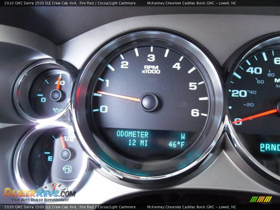 2010 GMC Sierra 1500 SLE Crew Cab 4x4 Fire Red / Cocoa/Light Cashmere Photo #27