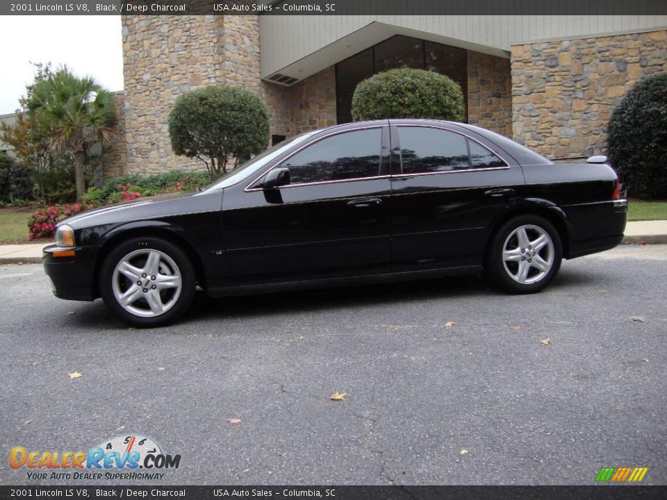2001 Lincoln LS V8 Black / Deep Charcoal Photo #2