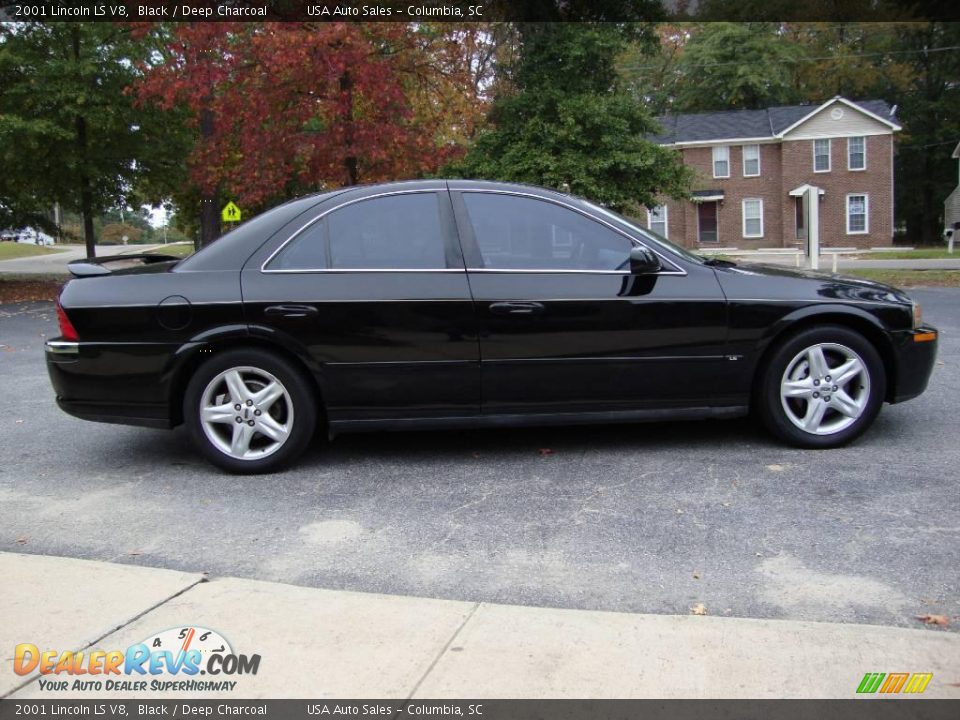 2001 Lincoln LS V8 Black / Deep Charcoal Photo #3