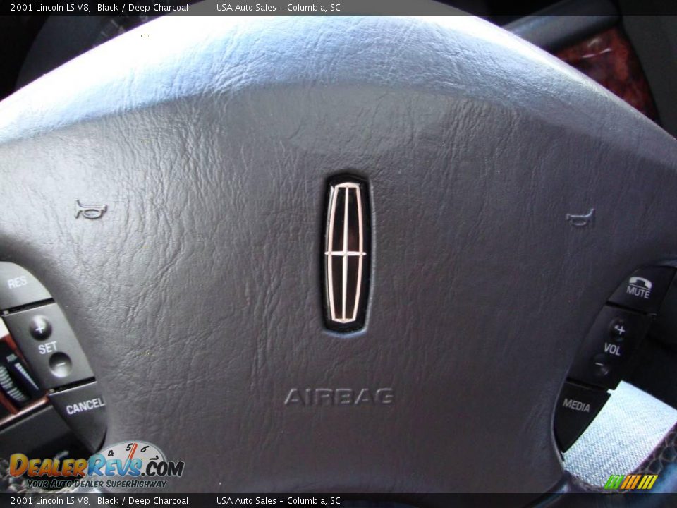 2001 Lincoln LS V8 Black / Deep Charcoal Photo #7