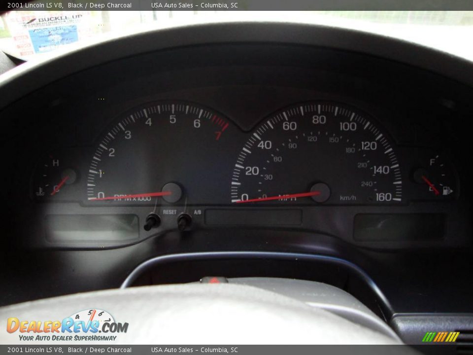 2001 Lincoln LS V8 Black / Deep Charcoal Photo #8
