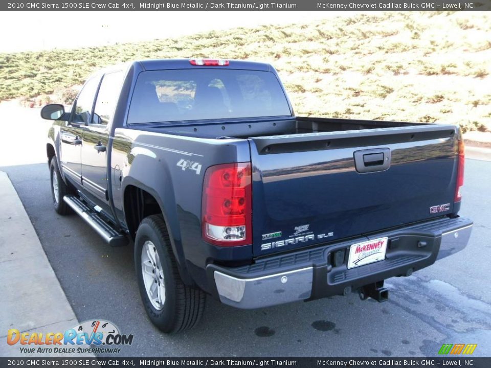 2010 GMC Sierra 1500 SLE Crew Cab 4x4 Midnight Blue Metallic / Dark Titanium/Light Titanium Photo #2