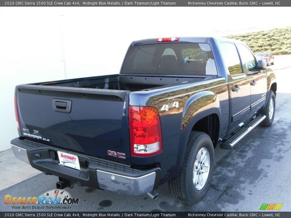 2010 GMC Sierra 1500 SLE Crew Cab 4x4 Midnight Blue Metallic / Dark Titanium/Light Titanium Photo #5