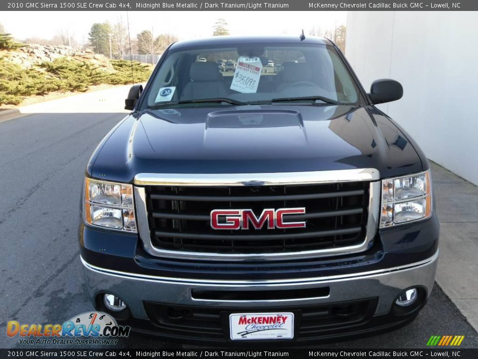 2010 GMC Sierra 1500 SLE Crew Cab 4x4 Midnight Blue Metallic / Dark Titanium/Light Titanium Photo #8