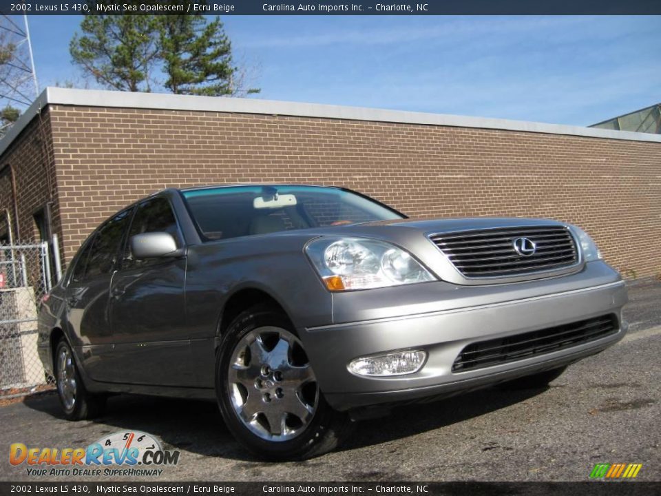 2002 Lexus LS 430 Mystic Sea Opalescent / Ecru Beige Photo #2