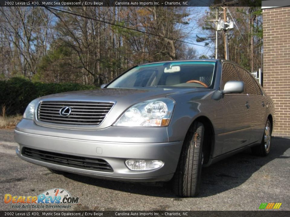 2002 Lexus LS 430 Mystic Sea Opalescent / Ecru Beige Photo #4