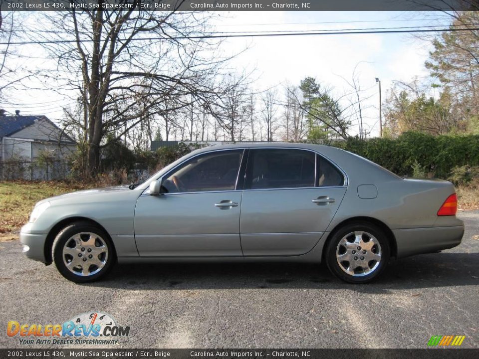 2002 Lexus LS 430 Mystic Sea Opalescent / Ecru Beige Photo #5