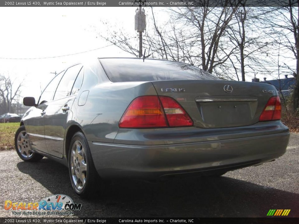 2002 Lexus LS 430 Mystic Sea Opalescent / Ecru Beige Photo #6
