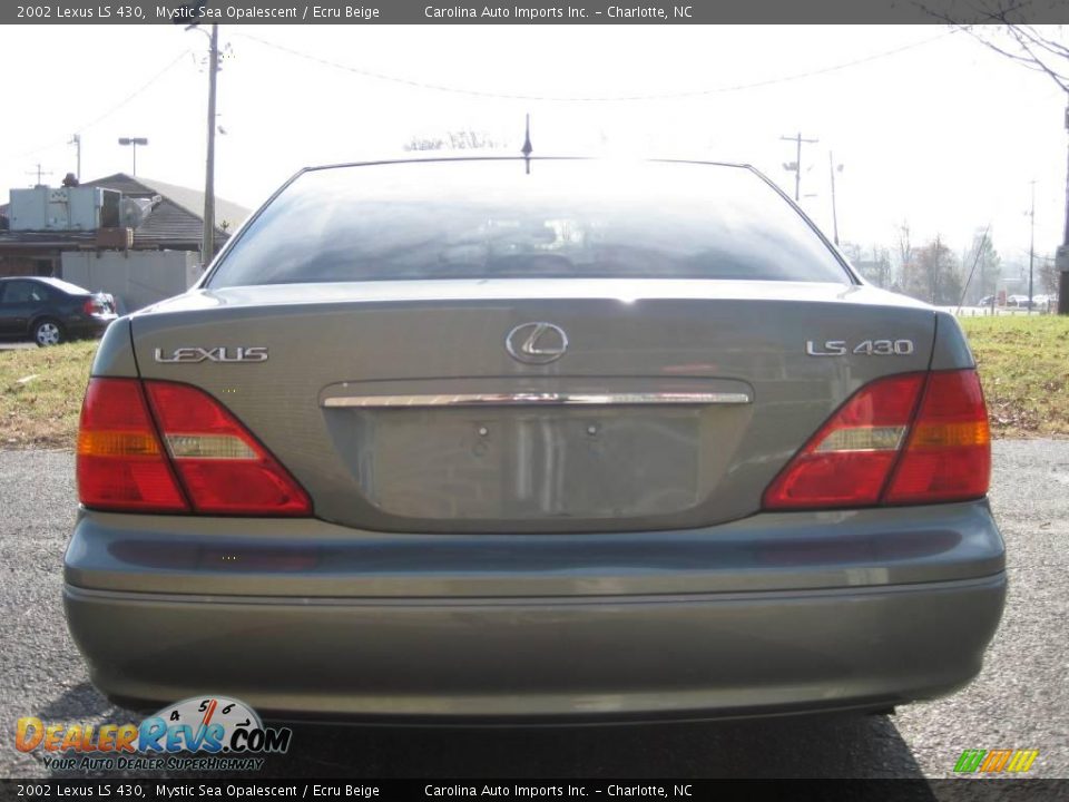 2002 Lexus LS 430 Mystic Sea Opalescent / Ecru Beige Photo #7