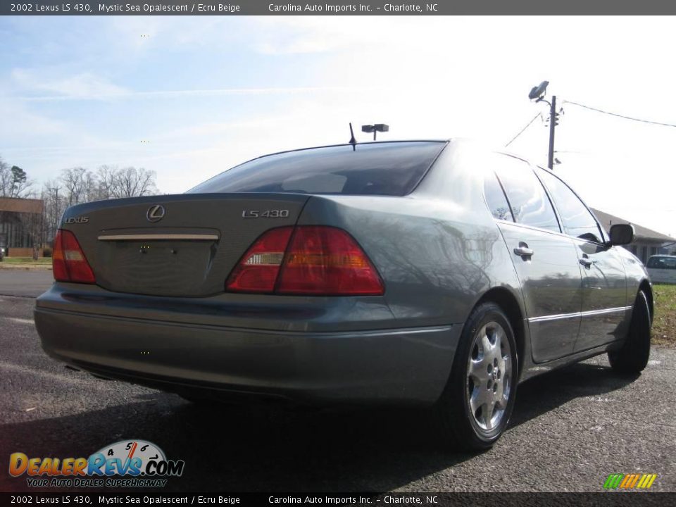 2002 Lexus LS 430 Mystic Sea Opalescent / Ecru Beige Photo #8