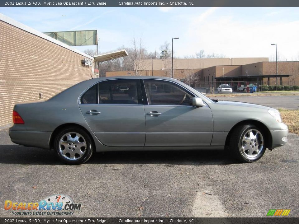 2002 Lexus LS 430 Mystic Sea Opalescent / Ecru Beige Photo #9