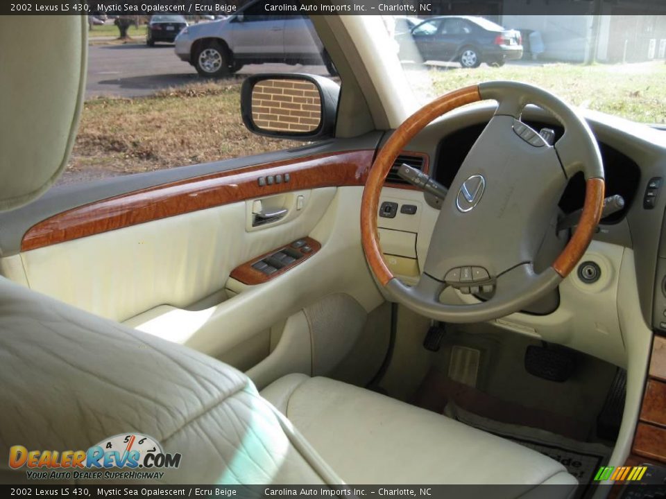 2002 Lexus LS 430 Mystic Sea Opalescent / Ecru Beige Photo #10