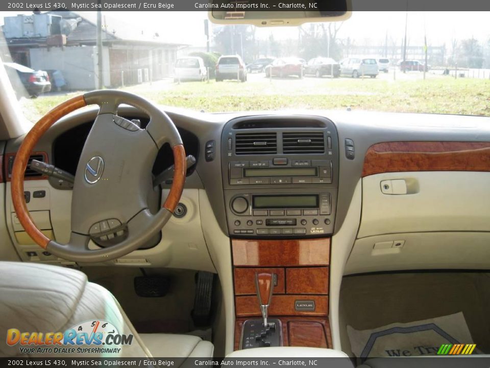 2002 Lexus LS 430 Mystic Sea Opalescent / Ecru Beige Photo #11