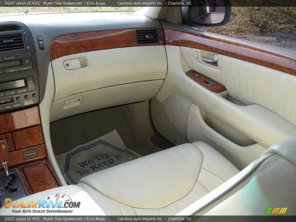 2002 Lexus LS 430 Mystic Sea Opalescent / Ecru Beige Photo #12