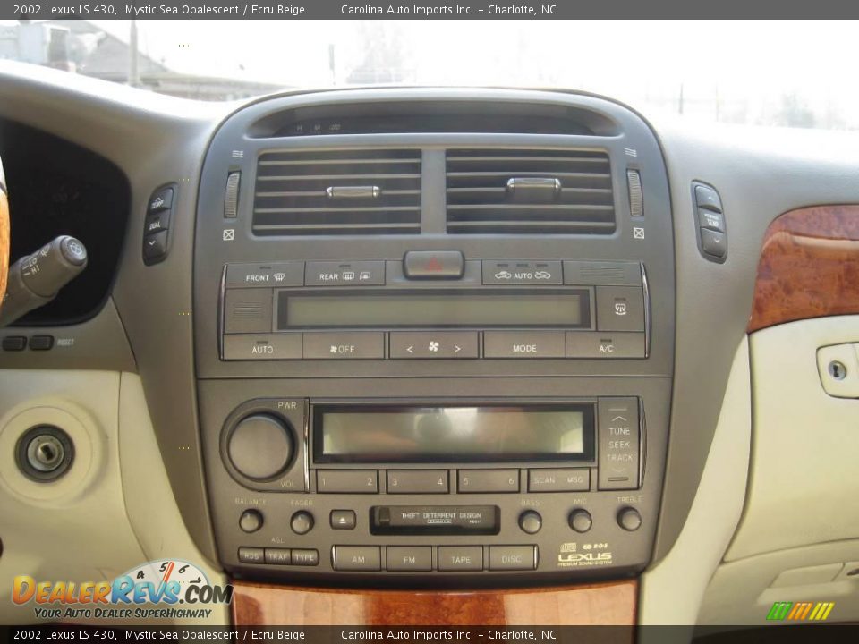 2002 Lexus LS 430 Mystic Sea Opalescent / Ecru Beige Photo #13