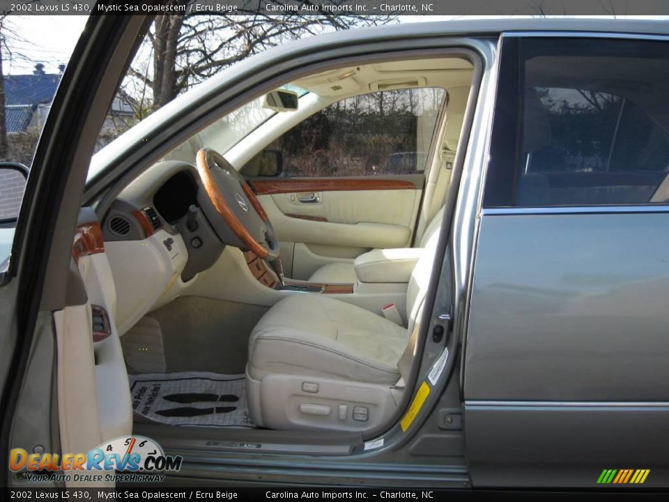 2002 Lexus LS 430 Mystic Sea Opalescent / Ecru Beige Photo #14