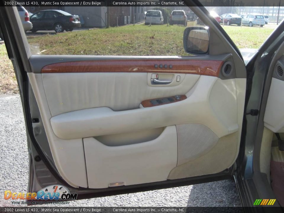 2002 Lexus LS 430 Mystic Sea Opalescent / Ecru Beige Photo #15
