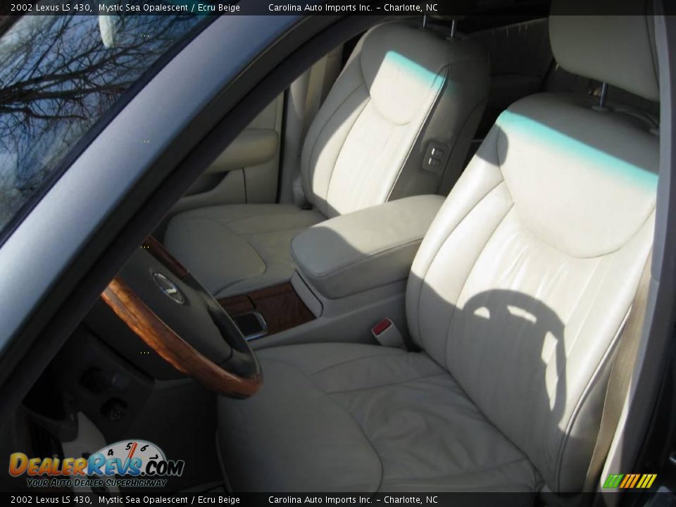 2002 Lexus LS 430 Mystic Sea Opalescent / Ecru Beige Photo #16