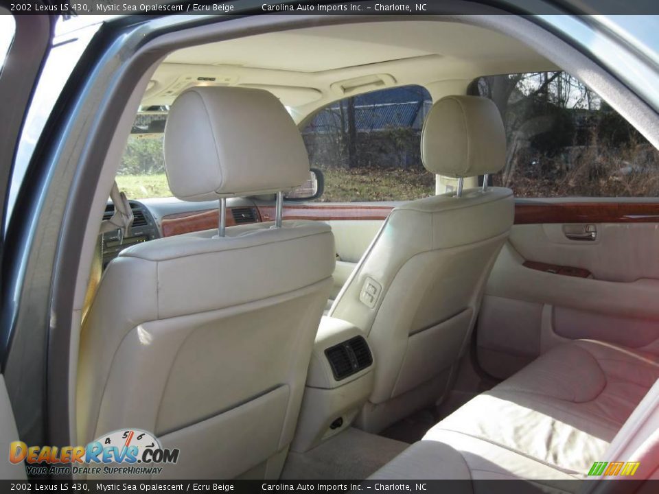 2002 Lexus LS 430 Mystic Sea Opalescent / Ecru Beige Photo #17