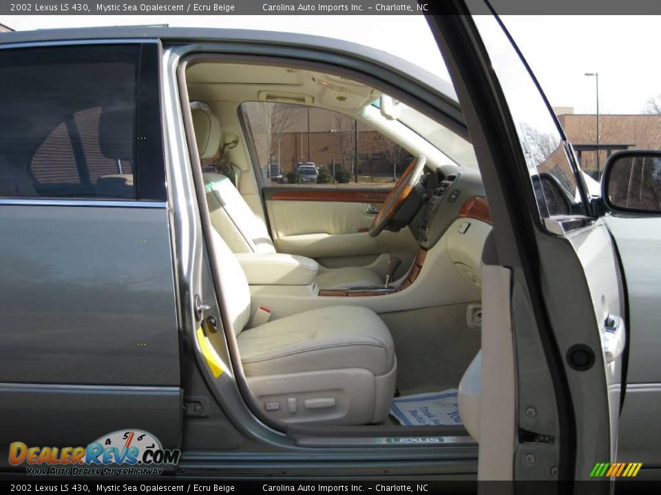 2002 Lexus LS 430 Mystic Sea Opalescent / Ecru Beige Photo #19