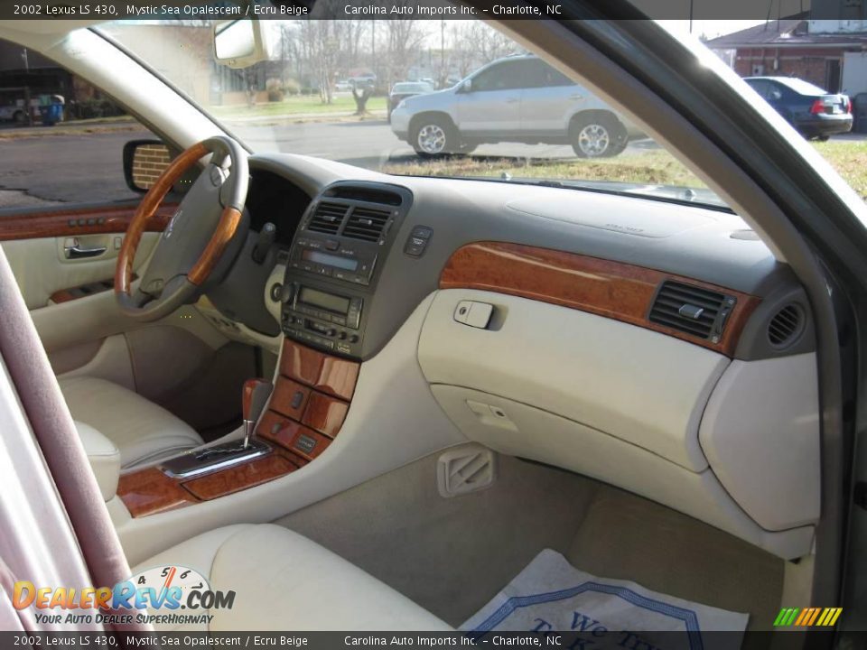 2002 Lexus LS 430 Mystic Sea Opalescent / Ecru Beige Photo #20