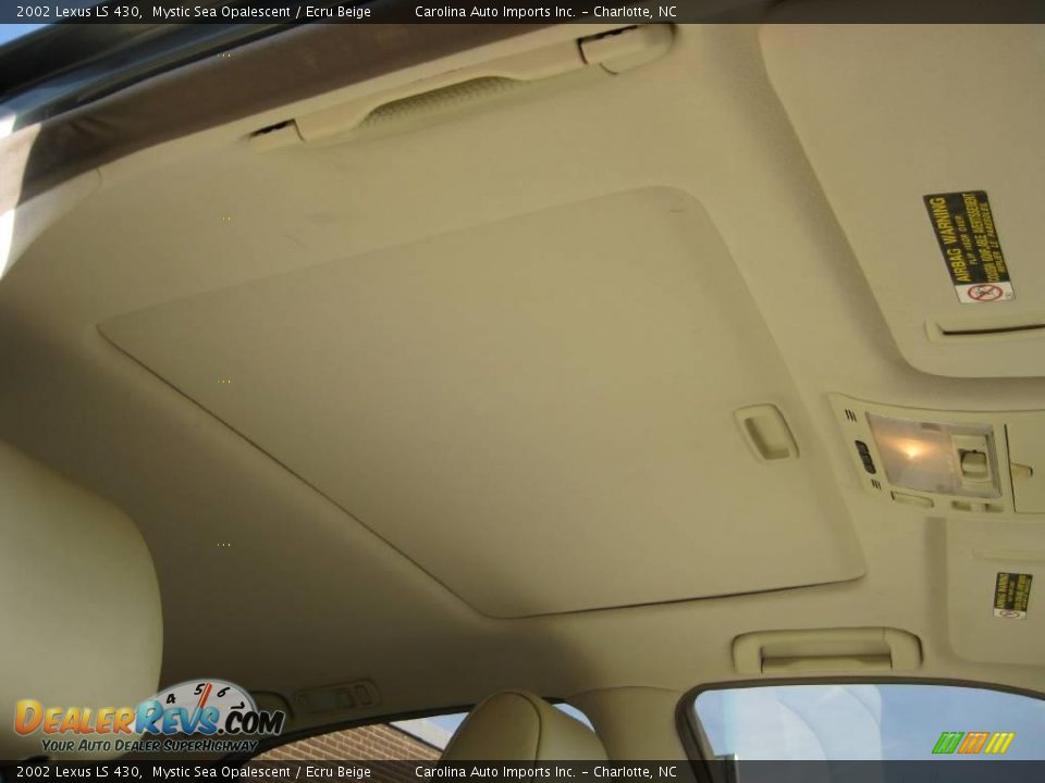 2002 Lexus LS 430 Mystic Sea Opalescent / Ecru Beige Photo #22