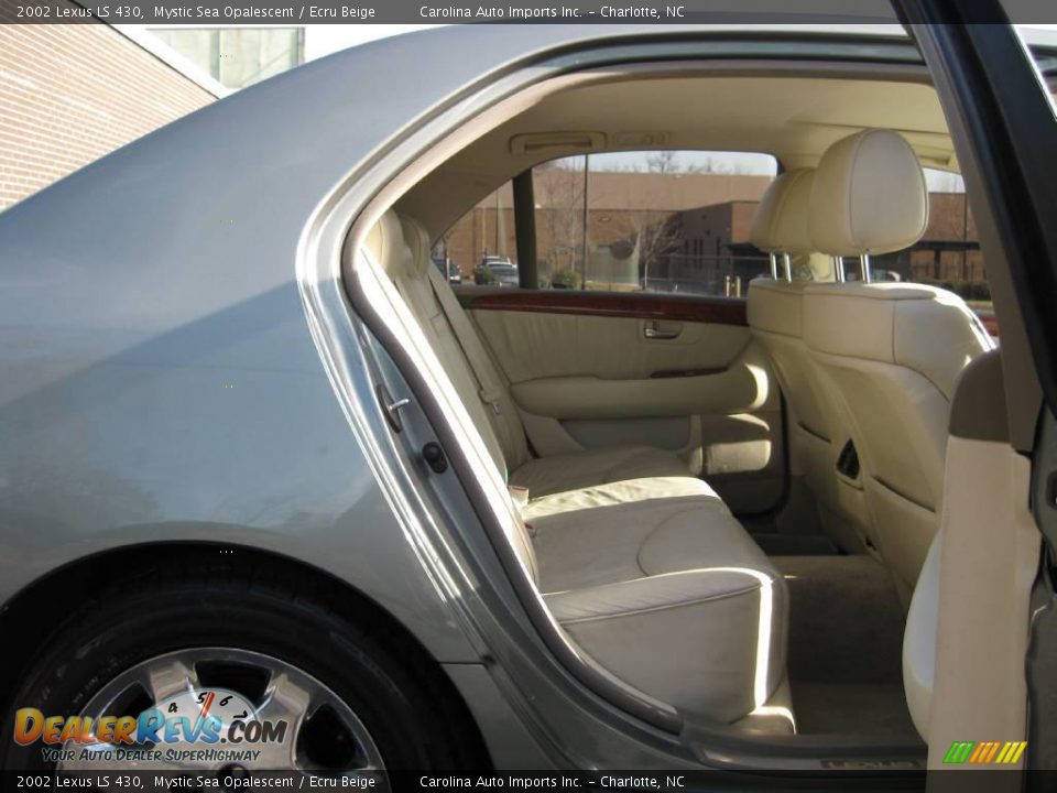 2002 Lexus LS 430 Mystic Sea Opalescent / Ecru Beige Photo #24
