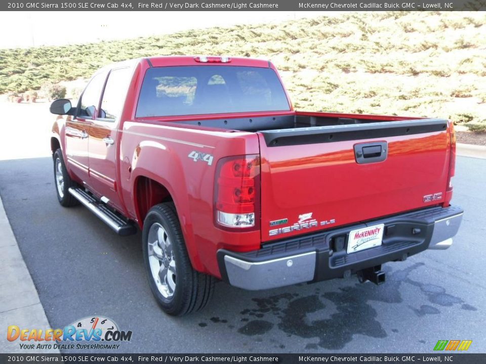 2010 GMC Sierra 1500 SLE Crew Cab 4x4 Fire Red / Very Dark Cashmere/Light Cashmere Photo #2