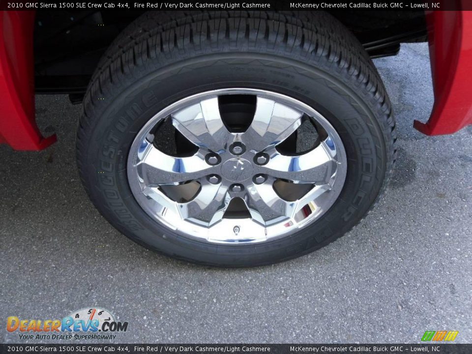 2010 GMC Sierra 1500 SLE Crew Cab 4x4 Fire Red / Very Dark Cashmere/Light Cashmere Photo #15