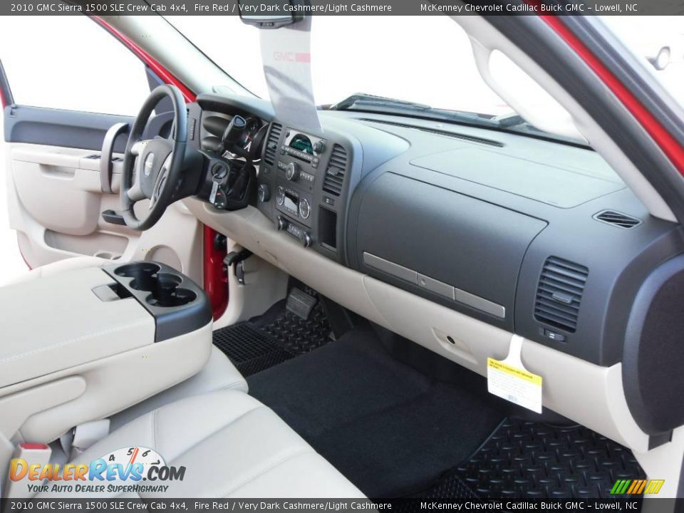 2010 GMC Sierra 1500 SLE Crew Cab 4x4 Fire Red / Very Dark Cashmere/Light Cashmere Photo #18
