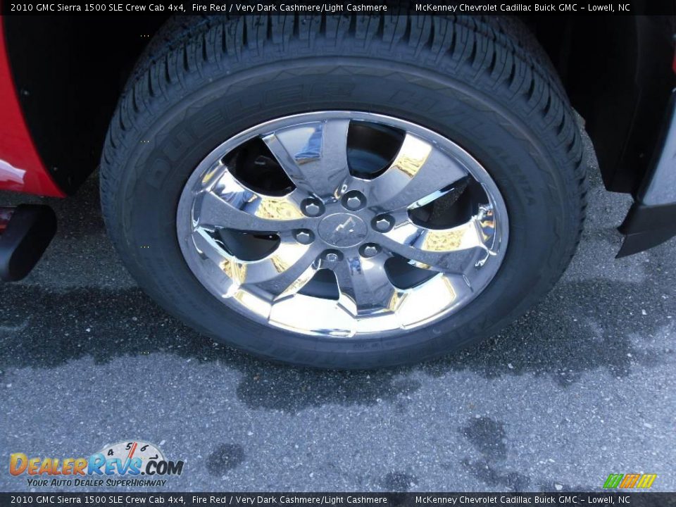 2010 GMC Sierra 1500 SLE Crew Cab 4x4 Fire Red / Very Dark Cashmere/Light Cashmere Photo #19