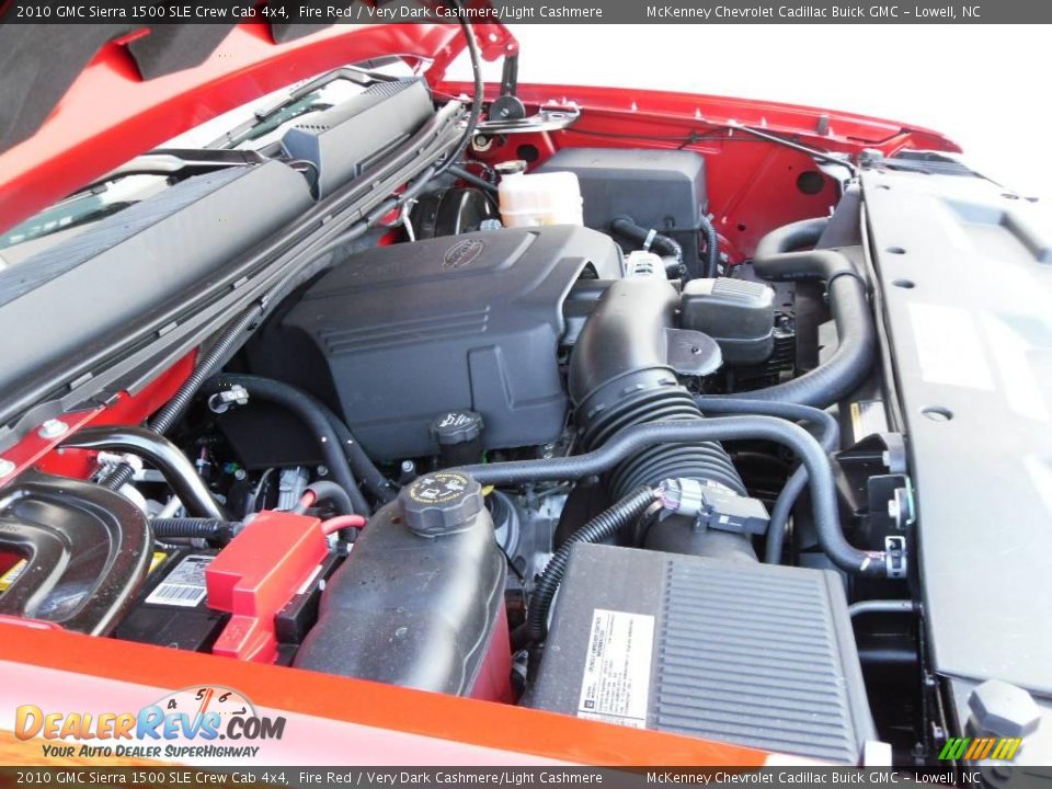 2010 GMC Sierra 1500 SLE Crew Cab 4x4 Fire Red / Very Dark Cashmere/Light Cashmere Photo #21