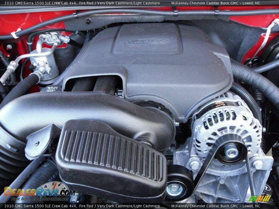 2010 GMC Sierra 1500 SLE Crew Cab 4x4 Fire Red / Very Dark Cashmere/Light Cashmere Photo #22