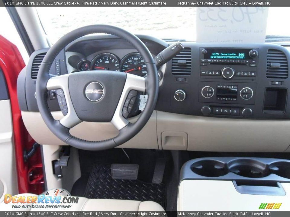 2010 GMC Sierra 1500 SLE Crew Cab 4x4 Fire Red / Very Dark Cashmere/Light Cashmere Photo #23