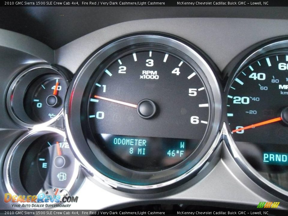 2010 GMC Sierra 1500 SLE Crew Cab 4x4 Fire Red / Very Dark Cashmere/Light Cashmere Photo #26