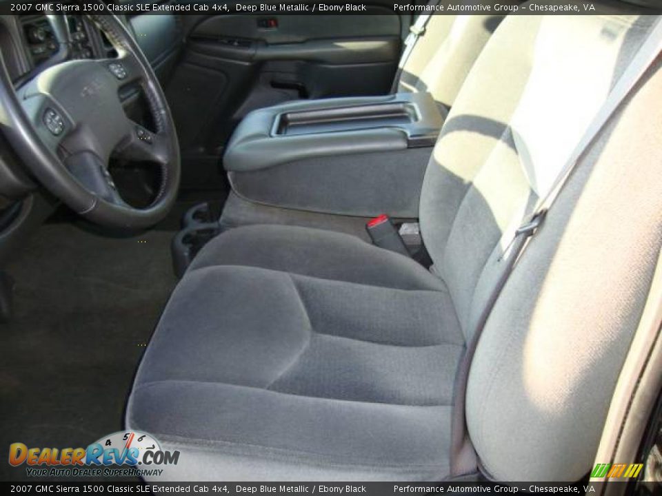 2007 GMC Sierra 1500 Classic SLE Extended Cab 4x4 Deep Blue Metallic / Ebony Black Photo #10
