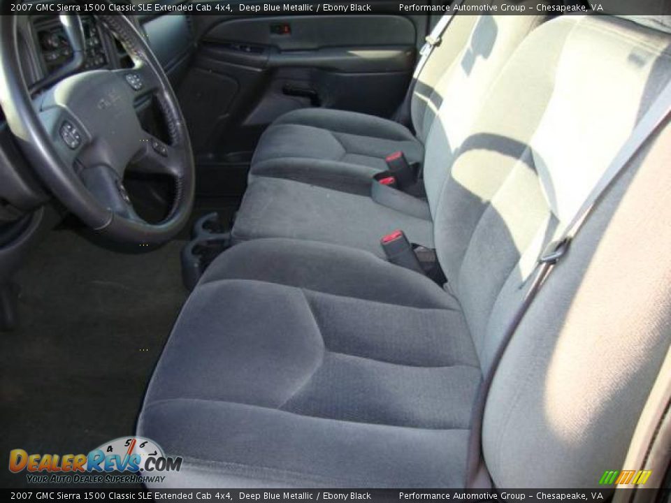 2007 GMC Sierra 1500 Classic SLE Extended Cab 4x4 Deep Blue Metallic / Ebony Black Photo #11