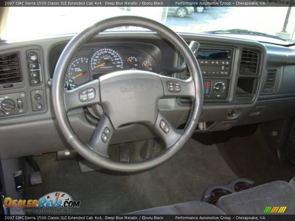 2007 GMC Sierra 1500 Classic SLE Extended Cab 4x4 Deep Blue Metallic / Ebony Black Photo #13