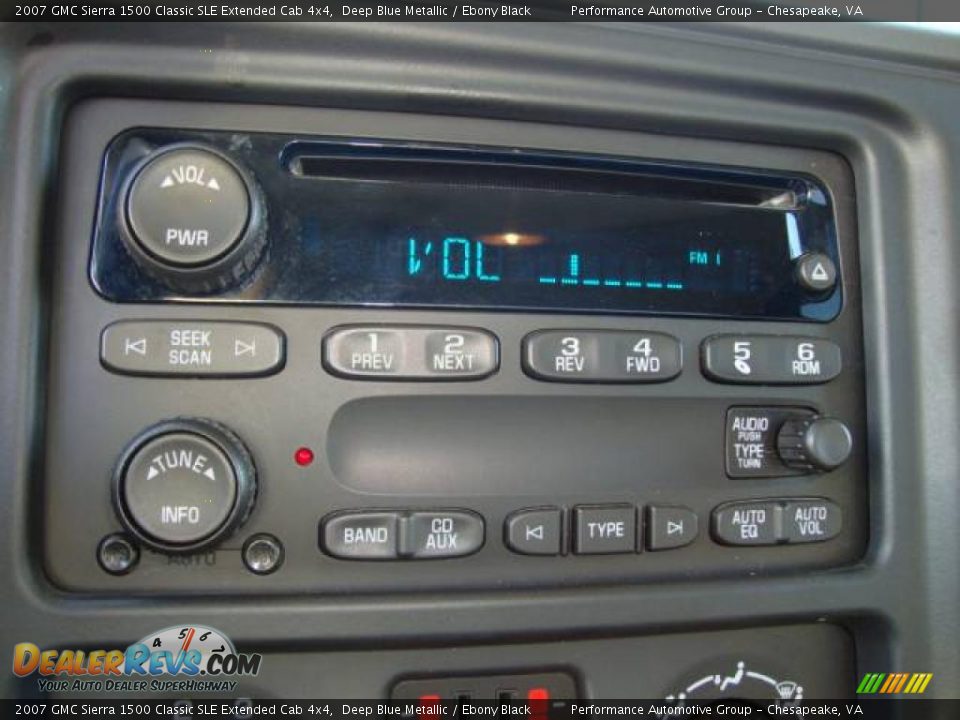 2007 GMC Sierra 1500 Classic SLE Extended Cab 4x4 Deep Blue Metallic / Ebony Black Photo #14