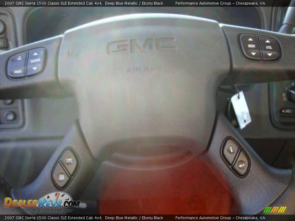 2007 GMC Sierra 1500 Classic SLE Extended Cab 4x4 Deep Blue Metallic / Ebony Black Photo #16