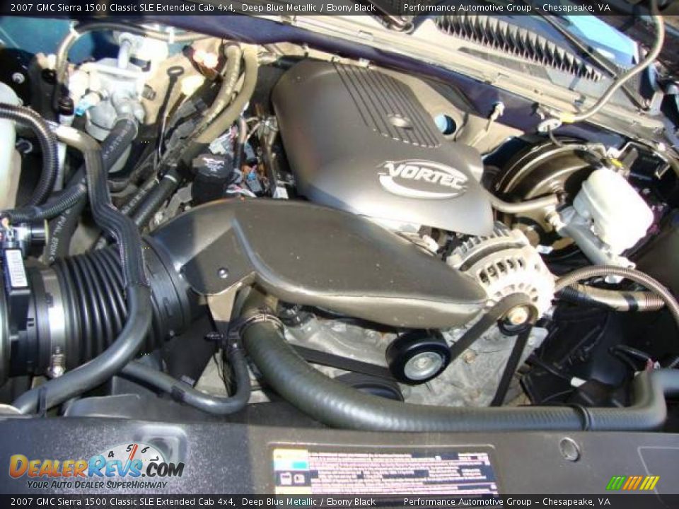 2007 GMC Sierra 1500 Classic SLE Extended Cab 4x4 Deep Blue Metallic / Ebony Black Photo #25