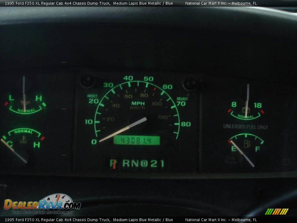 1995 Ford F350 XL Regular Cab 4x4 Chassis Dump Truck Medium Lapis Blue Metallic / Blue Photo #27