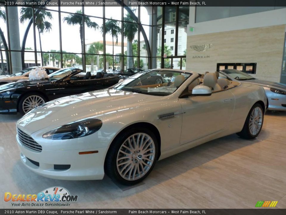 2010 Aston Martin DB9 Coupe Porsche Pearl White / Sandstorm Photo #1