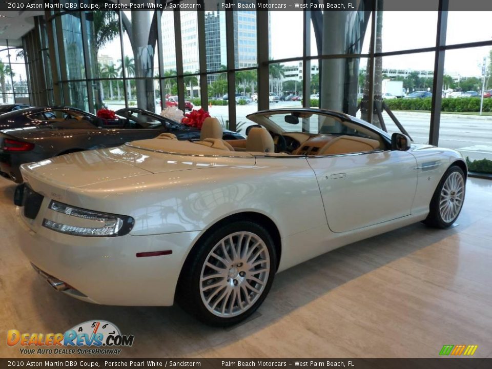 2010 Aston Martin DB9 Coupe Porsche Pearl White / Sandstorm Photo #5