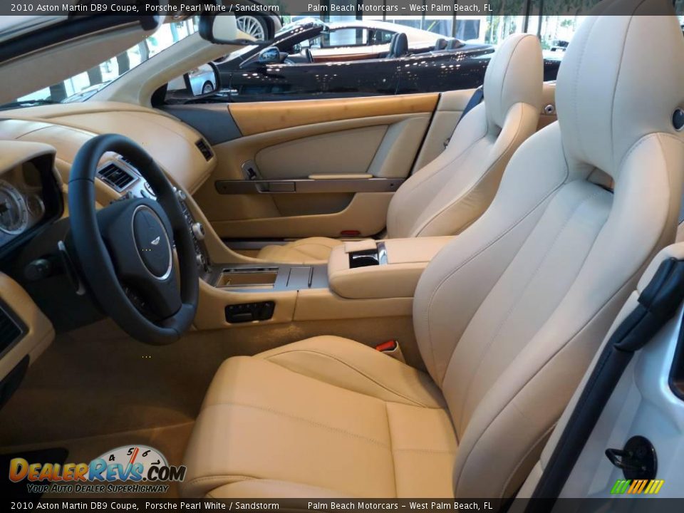 2010 Aston Martin DB9 Coupe Porsche Pearl White / Sandstorm Photo #8
