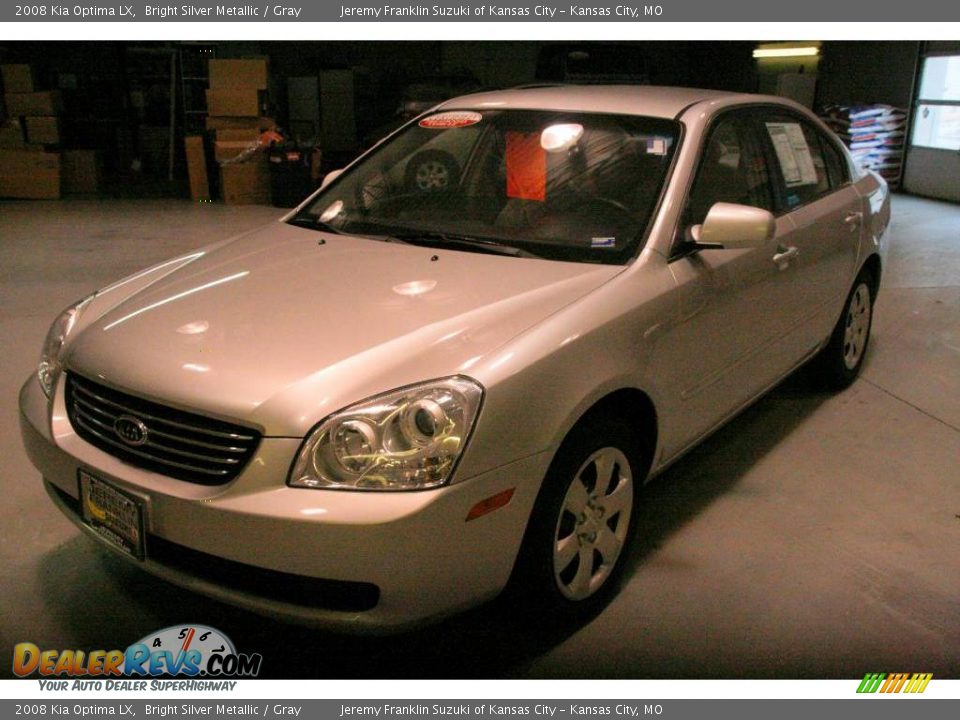 2008 Kia Optima LX Bright Silver Metallic / Gray Photo #3