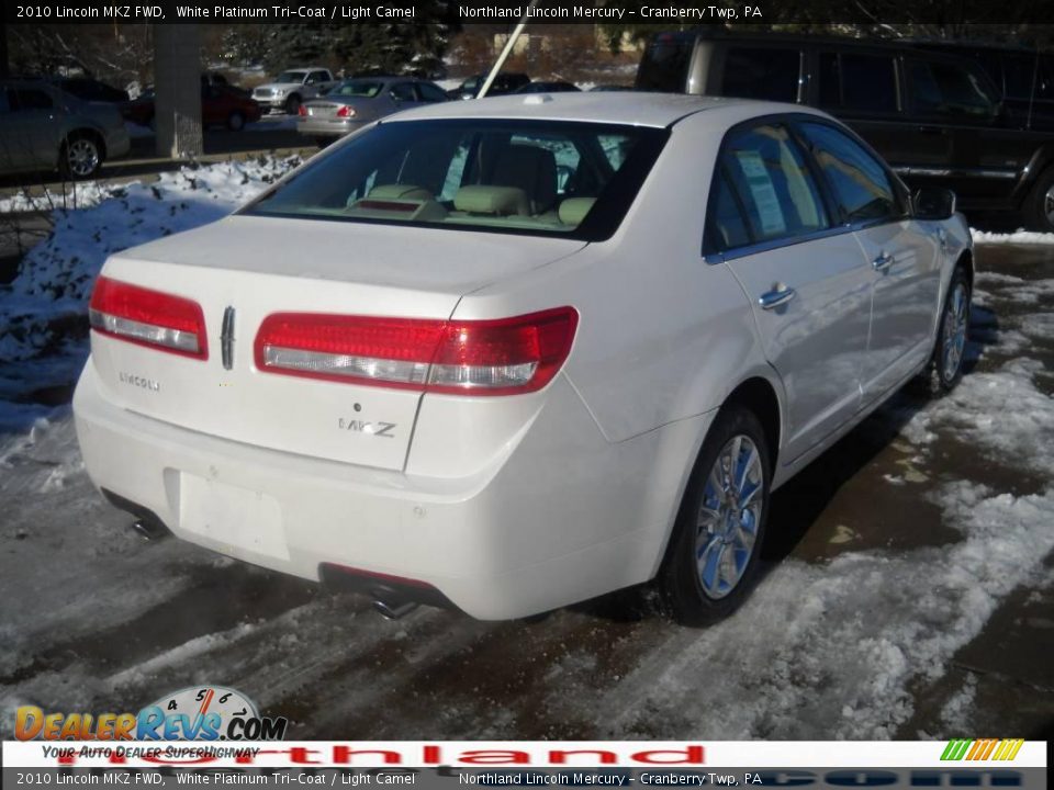 2010 Lincoln MKZ FWD White Platinum Tri-Coat / Light Camel Photo #2