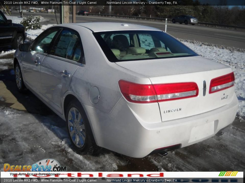 2010 Lincoln MKZ FWD White Platinum Tri-Coat / Light Camel Photo #4